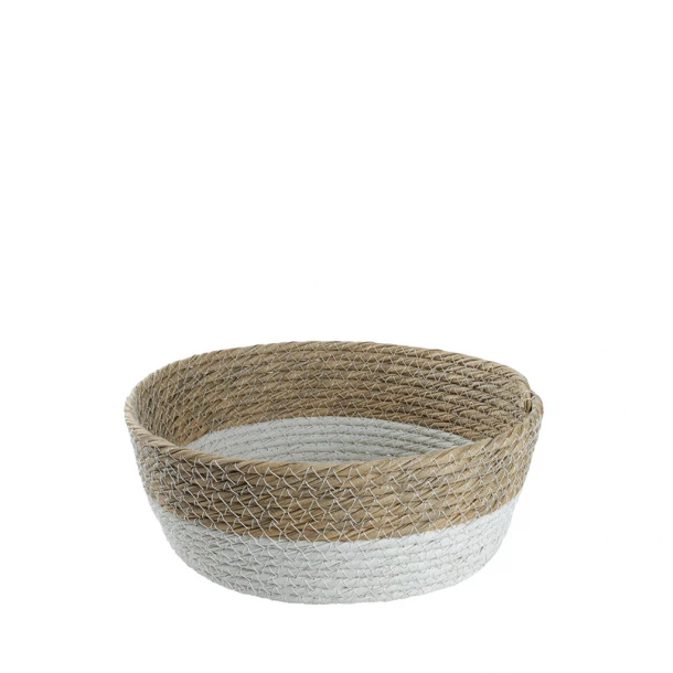 Καλάθι Σερβιρίσματος Rattan Natural-Λευκό 18x6εκ. ESPIEL FEX110