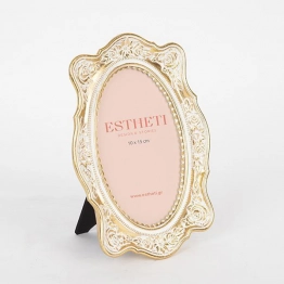 Κορνίζα Polyresin Χρυσή-Λευκή 10x15εκ. ESTHETI 756-12063