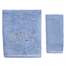 Σετ Πετσέτες 2τμχ Μπεμπέ Βαμβακερές Tortoise Σιέλ 50242