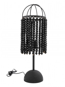 Φωτιστικό Επιτραπέζιο Μεταλλικό-Bamboo Μαύρο 19x19x33/61εκ. Zen Collection 25.16.51597