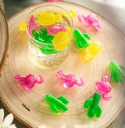 Παγάκια Σετ 20τμχ Πλαστικά Tropic Πολύχρωμα Συσκευασία 19,5x9,5x5,5εκ. Ice Summer Homla 164480