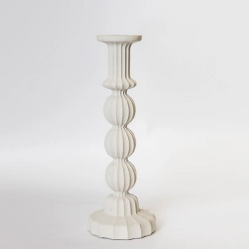 Κηροπήγιο Κεραμικό Εκρού 13,5x37,5εκ. ESTHETI 752-25022