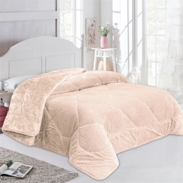 Κουβερτοπάπλωμα Jacquard Waves-Fleece Υπέρδιπλο 220x240εκ. 1960 Mocha DimCol