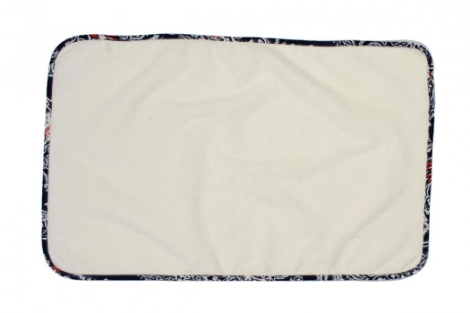 Σελτεδάκι Αδιάβροχο Βαμβακερό Λευκό- Navy Blue 67x90εκ. Λαχούρ 154 DimCol