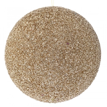 Χριστουγεννιάτικη Μπάλα Polyfoam Glitter Σαμπανί 25εκ. iliadis 83556