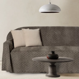 Ριχτάρι Chenille-Polycotton Διθέσιος 180x250εκ. Dark Taupe 0314 Das Home