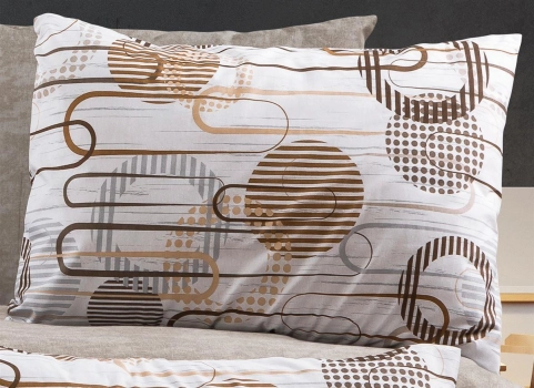 Μαξιλαροθήκη Φάκελος Polycotton 50x70εκ. Διώνη 600 White-Mocha DimCol