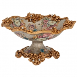 Διακοσμητικό Μπωλ Polyresin Floral-Χρυσό 30x30x18εκ. iliadis 88562