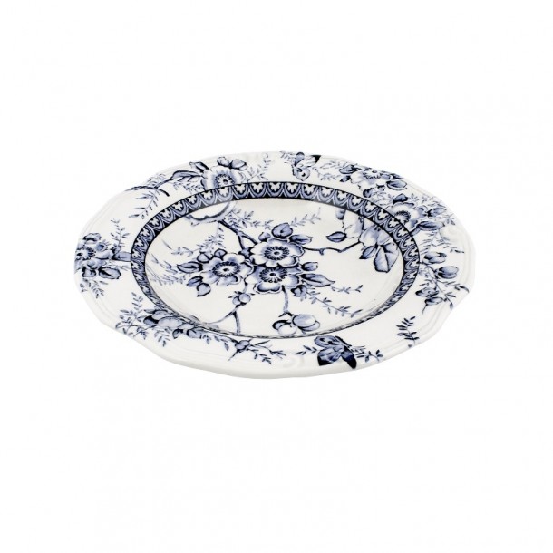 Πιάτο Βαθύ Stoneware Λευκό-Μπλε Tif-Blue Oriana Ferelli 24εκ. PS00310224