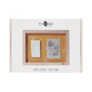 Κορζίνα Ξύλινη Για Την Φωτογραφία & Το Αποτύπωμα Του Μωρού Σας 25x2,3x19εκ. Daisy Ochre Petit Artichaut PA1502