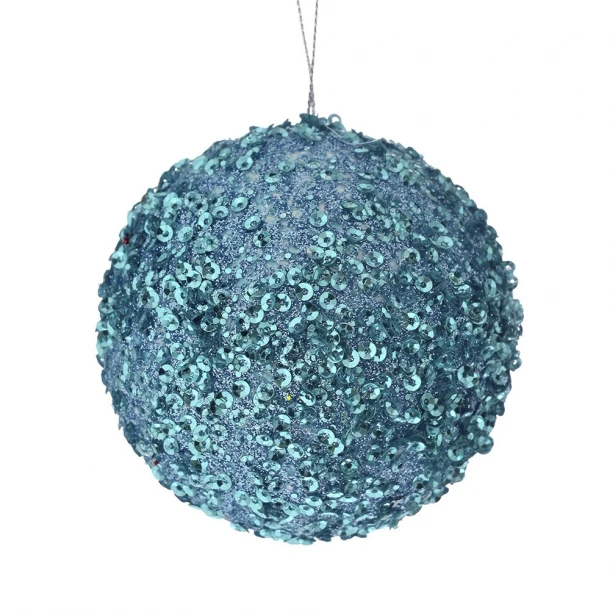 Χριστουγεννιάτικη Μπάλα Polyfoam Γαλάζια Glitter 8εκ. iliadis 83500