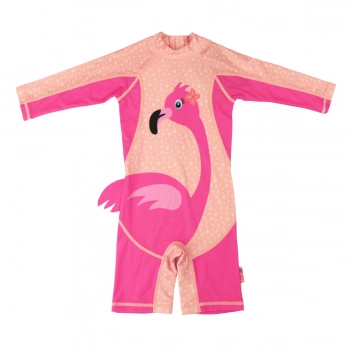 Ολόσωμο Μαγιό Surf Suit 12-24μηνών UPF50 Franny the Flamingo Zoocchini ZOO12424
