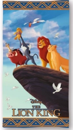 Πετσέτα Θαλάσσης Παιδική Quick Dry Microfiber 70x140εκ. Disney Home Lion King 101 Sky Blue Dimcol