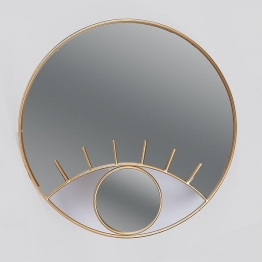 Καθρέπτης Τοίχου Με Μάτι Μεταλλικός Χρυσός 70x2,5x70εκ. ESTHETI 751-11048