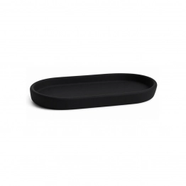 Δίσκος Μπάνιου Κεραμικός Fjord Soft Black 19,5x10x2εκ. Estia 02-37376