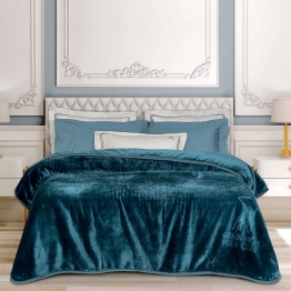 Κουβέρτα Βελουτέ Supersoft Μονή 160x240εκ. Essential 3498 Dark AquaMarine Greenwich Polo Club