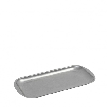 Πιατέλα Σερβιρίσματος Ανοξείδωτη 18/10 Ασημί Snow ESPIEL 27x15x1,5εκ. FEV107