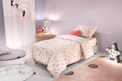 Σετ Σεντόνια 3τμχ Βαμβακερά Μονά 165x250εκ. Enjoy Pinky Saint Clair