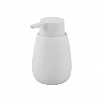 Ντισπένσερ Κεραμικό Fjord Soft White 8,5x8,5x15εκ.-350ml Estia 02-37321
