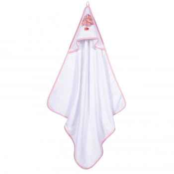 Κάπα Βαμβακερή Με Κέντημα Bebe 80x80εκ. Essential 8864 Pink-White Greenwich Polo Club