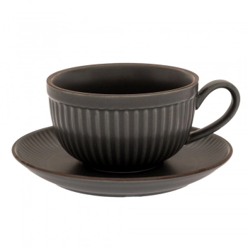 Φλυτζάνι Τσαγιού Με Πιατάκι Κεραμικό Πράσινο 230ml iliadis 88873