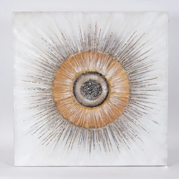 Πίνακας Καμβάς Μάτι Λευκός-Μαύρος-Καφέ 80x3x80εκ. ESTHETI 755-12220