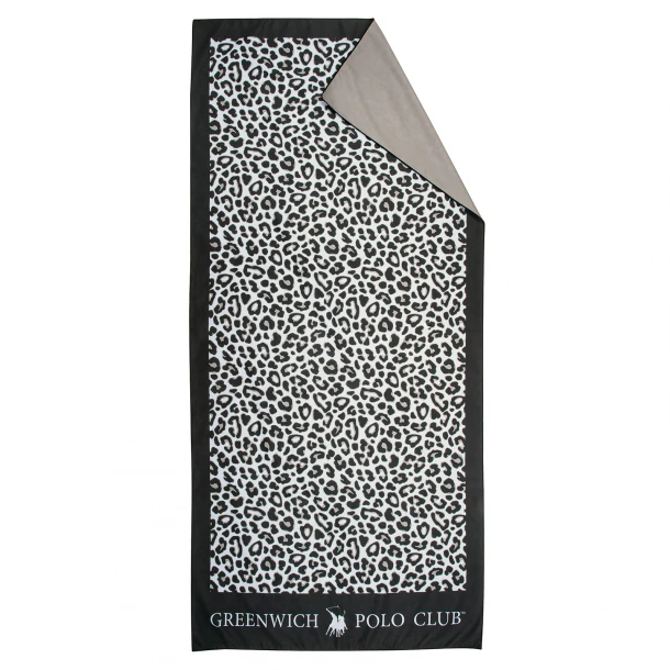 Πετσέτα Θαλάσσης Microfiber 80x170εκ. Essential 4036 Μαύρο-Taupe Greenwich Polo Club