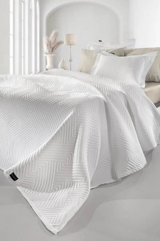 Κουβέρτα Polycotton King 245x260εκ. Lupo White Guy Laroche