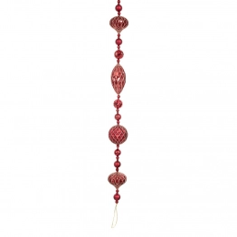 Χριστουγεννιάτικη Γιρλάντα Με Στολίδια Πλαστικά Μπορντώ Σταγόνες 270εκ. iliadis 90999