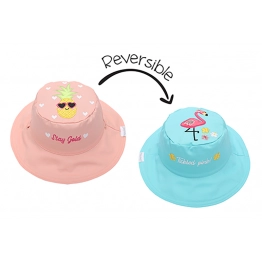 Καπέλο Διπλής Όψης UPF50 2-4Ετών Φλαμίνγκο-Ανανάς FlapJackKids FJKSH511M