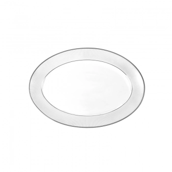 Πιατέλα Οβάλ Πορσελάνης Λευκή Classic Stripes Oriana Ferelli 25εκ. PR17310216