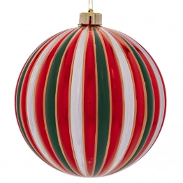 Χριστουγεννιάτικη Μπάλα Πλαστική Τρίχρωμη 15εκ. iliadis 86507