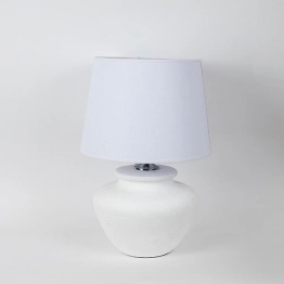 Φωτιστικό Επιτραπέζιο Κεραμικό Λευκό 27x27x53εκ. ESTHETI 757-10113