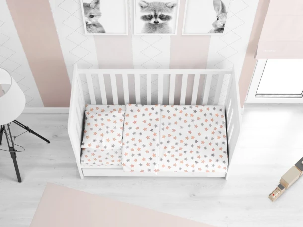 Πάπλωμα Μπεμπέ Βαμβακερό Κούνιας 120x160εκ. Star 103 Grey DimCol