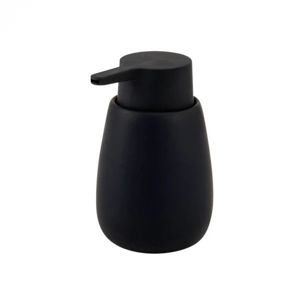 Ντισπένσερ Κεραμικό Fjord Soft Black 8,5x8,5x15εκ.-350ml Estia 02-37338