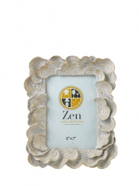 Κορνίζα Polyester Ασημί Με Κοράλια 13x18εκ. Zen Collection 25.12.51477