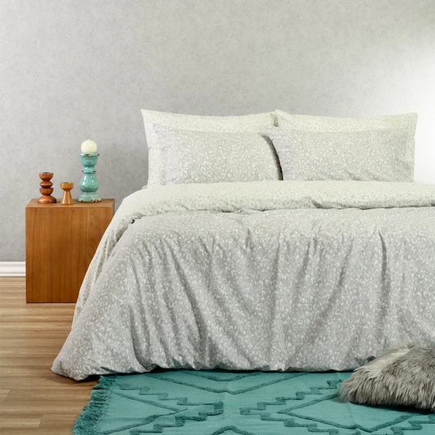 Παπλωματοθήκη Polycotton Μονή 165x245εκ. Leo Aqua-Grey Casual Line Melinen 20005363