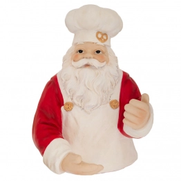Χριστουγεννιάτικο Διακοσμητικό Άγιος Βασίλης Polyresin Κόκκινο-Λευκό 25x25x34,5εκ. iliadis 90718