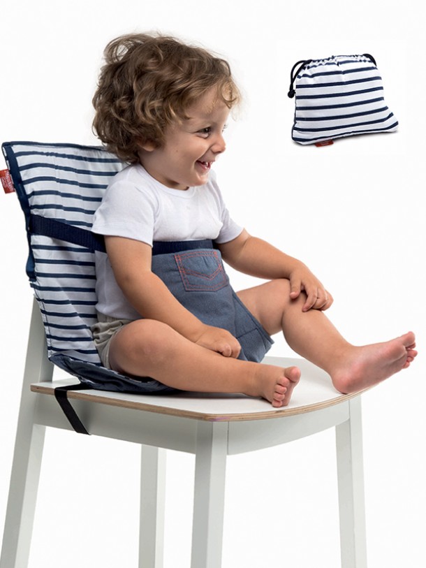 Φορητό Κάθισμα Φαγητού-Βόλτας Pocket Chair Μπλε Ριγέ Baby To Love BTL301293