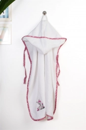 Κάπα Με Κέντημα Bebe 75x85εκ. Deer 197 White-Pink Dimcol