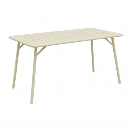 Τραπέζι Moraja pakoworld κρεμ μέταλλο 140x80x72εκ