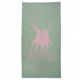Πετσέτα Θαλάσσης Βαμβακερή 90x170εκ. Essential 3850 Μέντα-Ροζ Greenwich Polo Club