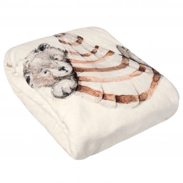 Κουβέρτα Fleece Λίκνου-Αγκαλιάς 80x110εκ. Essential 8850 Κρεμ-Taupe-Τερακότα Greenwich Polo Club