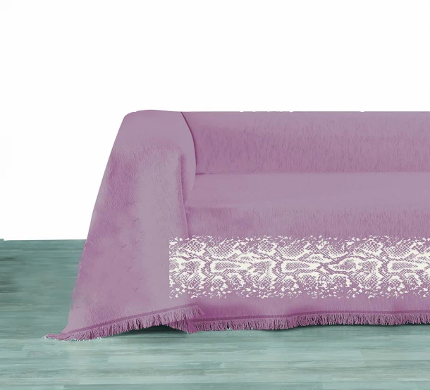 Ριχτάρι Σενίλ Τριθέσιος 180x300εκ. Σκούρο Ροζ Amazon 2 Makis Tselios