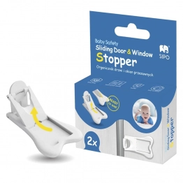 Ασφάλεια Για Επάλληλη Συρόμενη Πόρτα/Παράθυρο Σετ 2τμχ Πλαστικό ABS Sipo SIP-SBS-D11