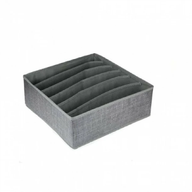 Organizer Συρταριών 6 Θέσεων 32x32x12εκ. Polyester Γκρι 2429462