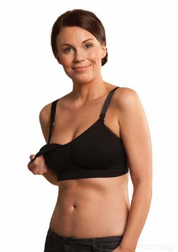 Σουτιέν Θηλασμού Χωρίς Ραφές Με Ενίσχυση Padded Μαύρο Small Carriwell CW3320