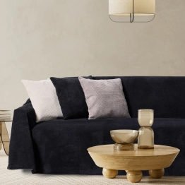 Ριχτάρι Polyester-Flannel Διθέσιος 180x250εκ. Black 0310 Das Home