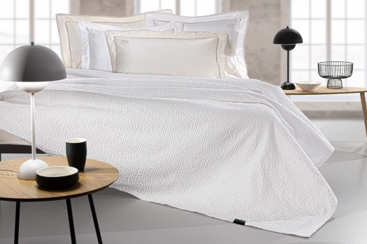 Κουβέρτα Βαμβακερή King 260x250εκ. Luna White Guy Laroche