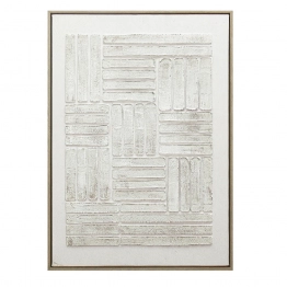 Πίνακας Χειροποίητος Καμβάς Mdf-Ps Plastic Λευκός ESPIEL 50x3x70εκ. FAL327